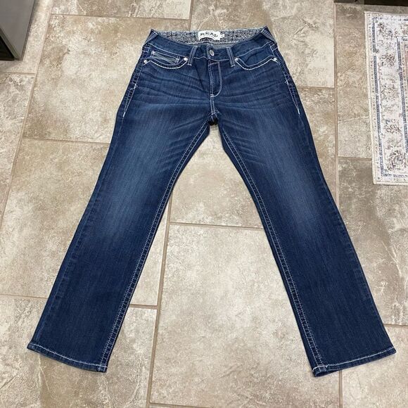Ariat Real Bootcut Jeans 31x31.5 Stretch Dresden Ivy Embroidered Pockets EUC - Picture 11 of 12